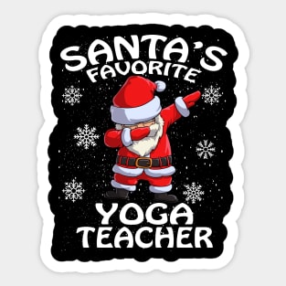 Santas Favorite Yoga Teacher Christmas Sticker